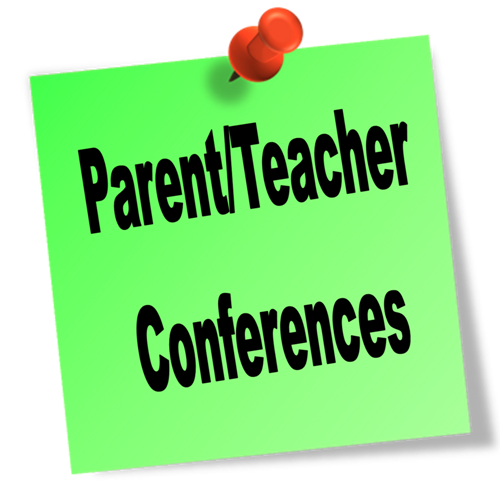Parent/Teacher Conferences clip art post-it note